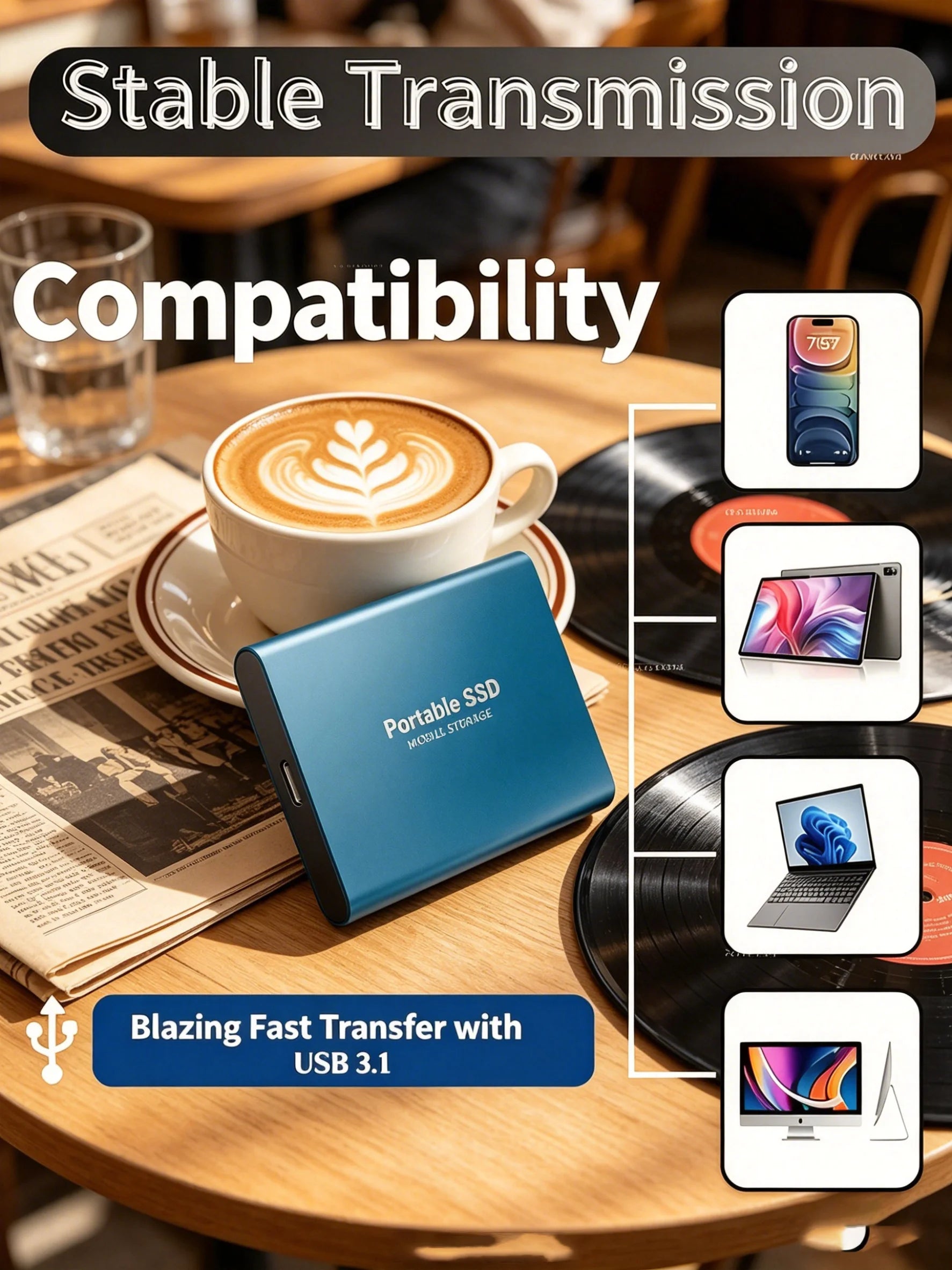 Generic External Hard Drive 1TB 2TB 4TB Portable HDD SSD Storage For PC Laptop Phone 2026
