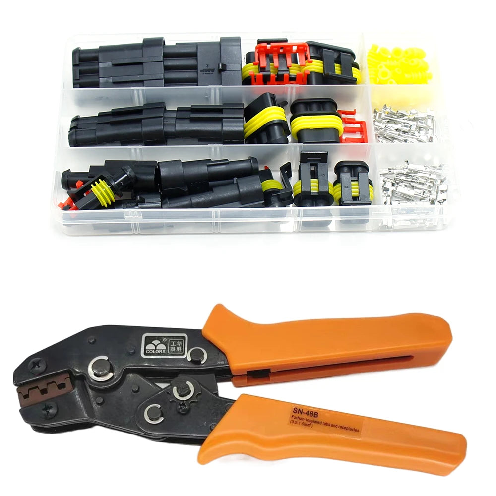 Waterproof Connectors Kit Automotive Wire Quick Connector Electrical In Car Wiring Auto Seal Socket 1 2 3 4 5 6 Pin Plug Kit Way
