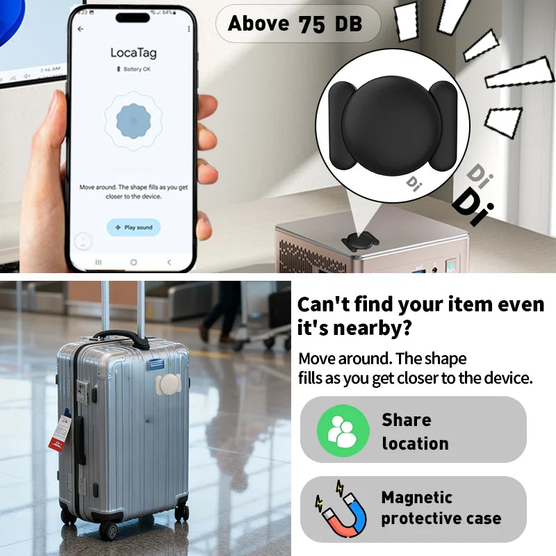 1/4-pack Android Tracker Suction waterproof Anti-lost Finder Device For Google's Find Hub App Smart Tag for Pixel Motorola GMS