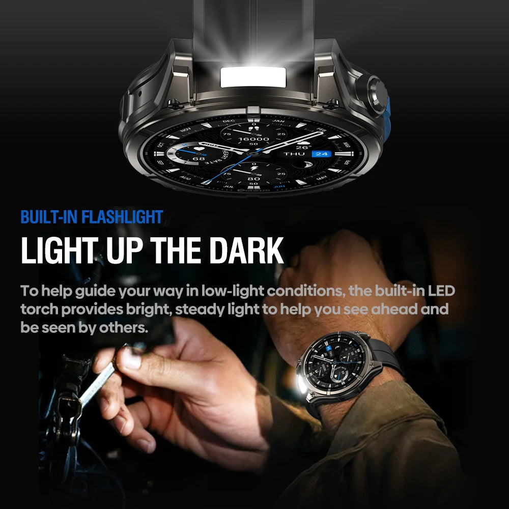 NEW 2025 Zeblaze VIBE 8 Voice Calling 1.43" AMOLED Display Smart Watch Built-in Flashlight Heart Rate Blood Pressure Smart Watch