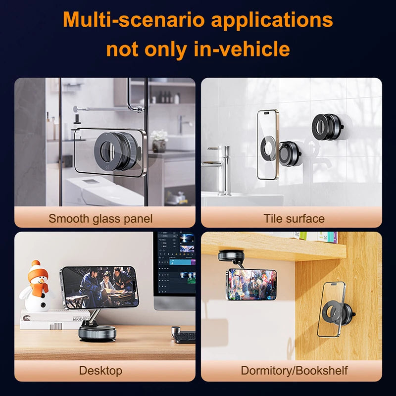Folding Strong Magnetic Phone Holder 360° Rotation Adjustable Car Phone Stable Support For iPhone Huawei Xiaomi Dashboard Stand
