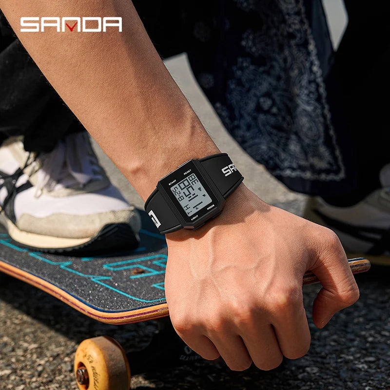 SANDA Brand Men's Watches Fashion Casual Watch for Men Sport LED Digital Wristwatch Waterproof Military Clock Relogio Masculino