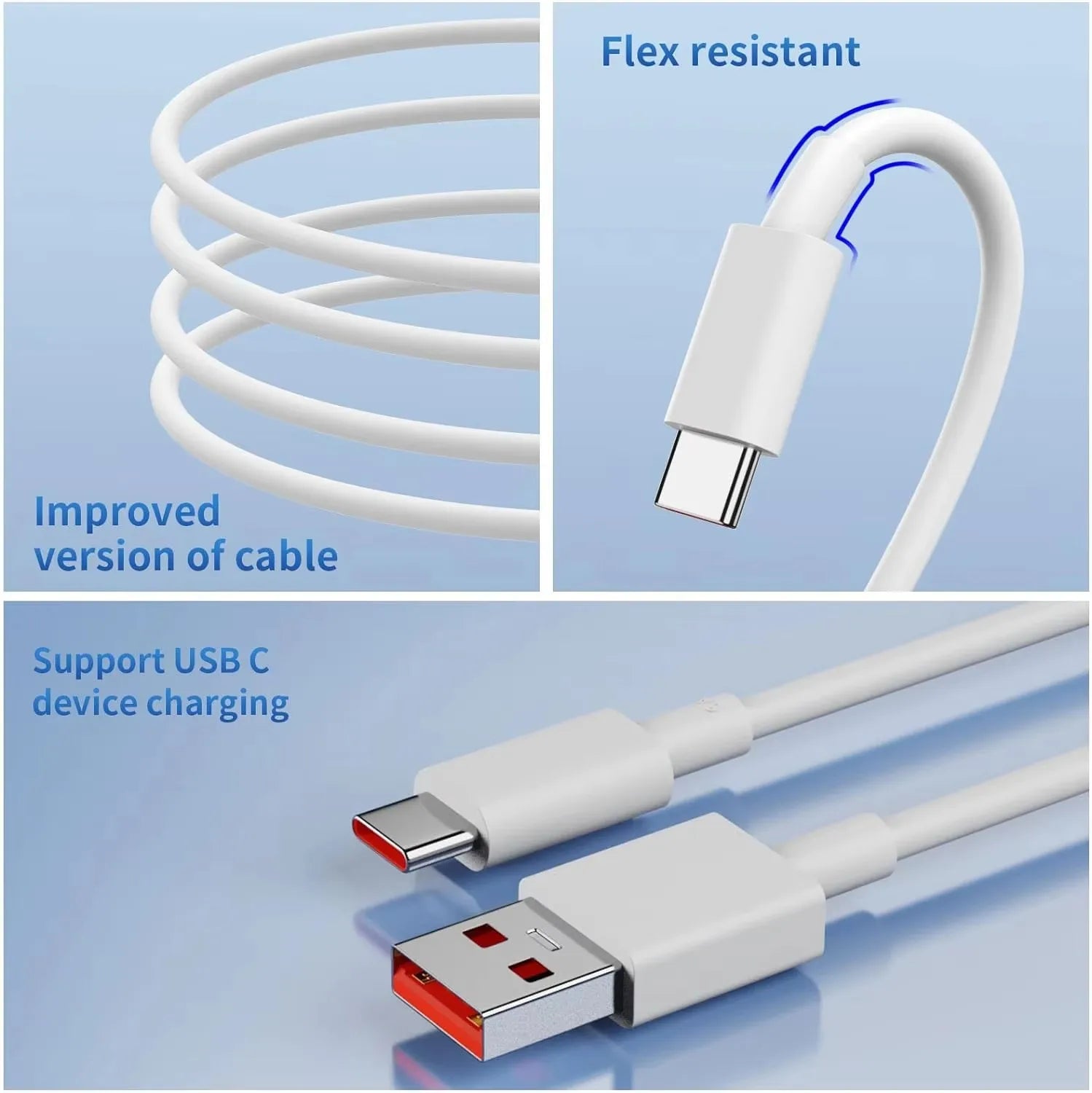 120W Fast USB Charger for Xiaomi 11 12 13 14 Redmi Note 11T 12 12T 13 14 Pro POCO F4 F5 X4 X5 X6 Type C Turbo Charging 6A Cable