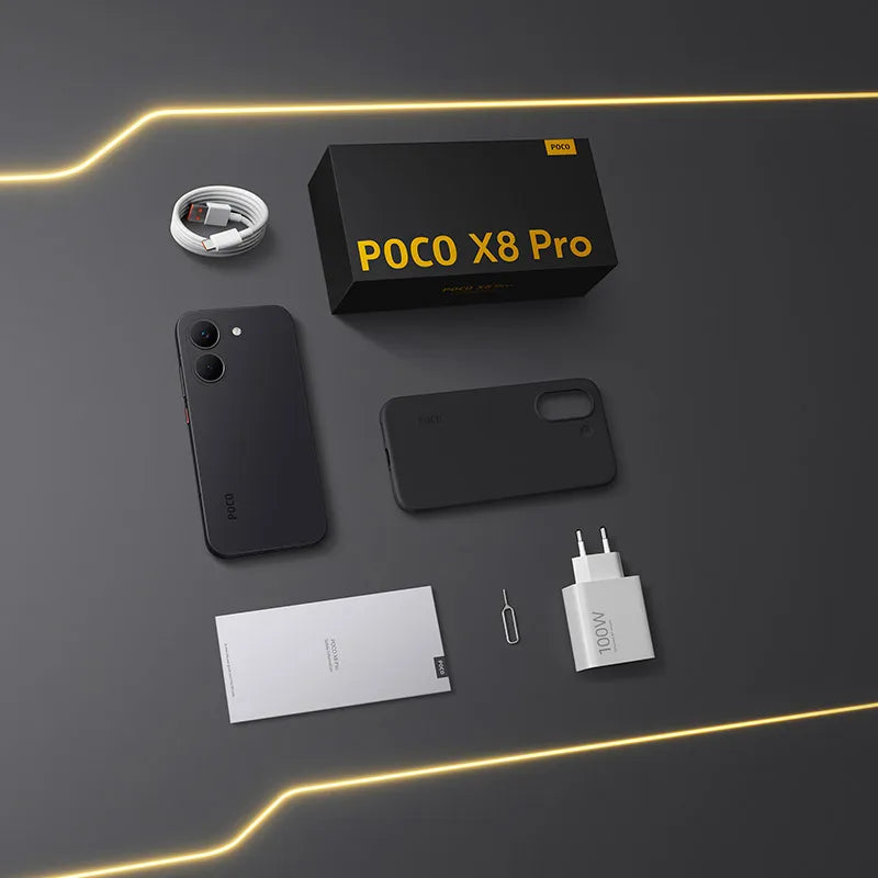 POCO X8 Pro Smartphone Global Version Dimensity 8500-Ultra 6.59" 1.5K 120Hz AMOLED display 50MP 6500mAh 100W Charging 5G NFC