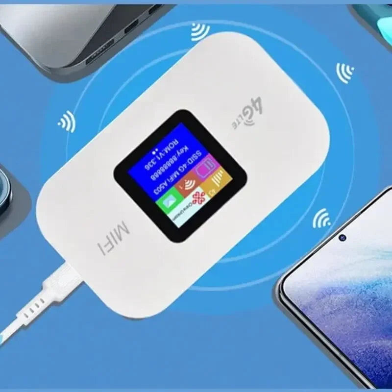 2025 4G Lte Router Wireless Wifi Portable Modem Mini Outdoor Hotspot Pocket Mifi 150mbps Sim Card Slot Repeater 3000mah