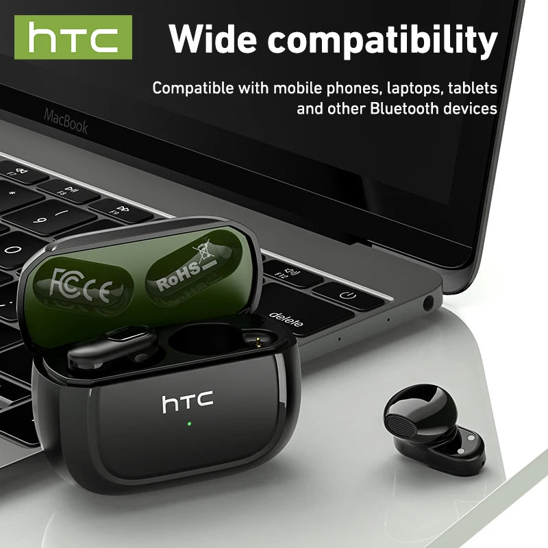 Ai Translation Bluetooth Headphones HTC Wireless Earphones Comfortable Earbuds Clear Sound Quality Earpiece Noise Cancelling Mic