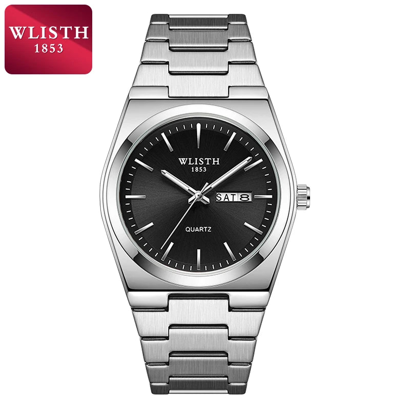 WLISTH Luxury Men Watch Waterproof Fashion Business Watch Stainless Steel Watch For Man Casual Quartz Watches Male Sport reloj