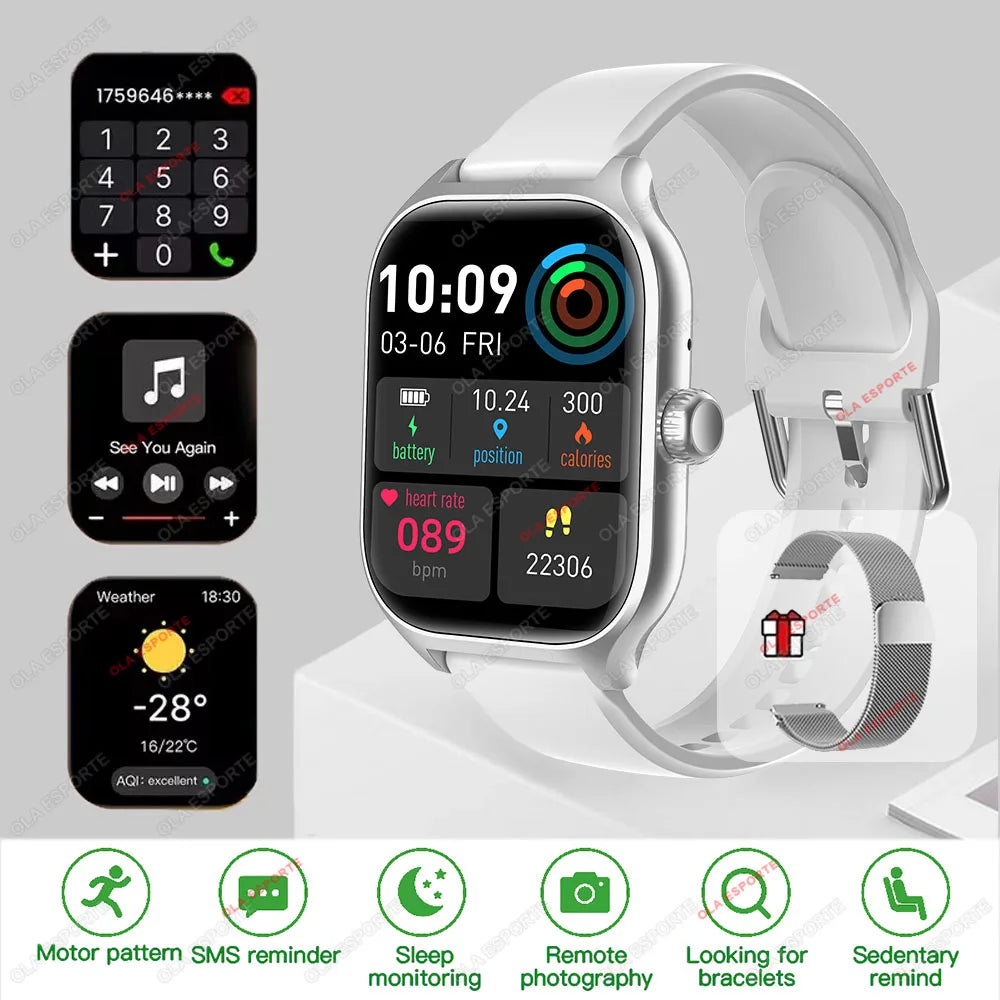 New Smartwatch Global Version GPS Tracker Bluetooth Call Heart Rate Monitor IP68 Waterproof Sports Fitness Smart Watch Men Women