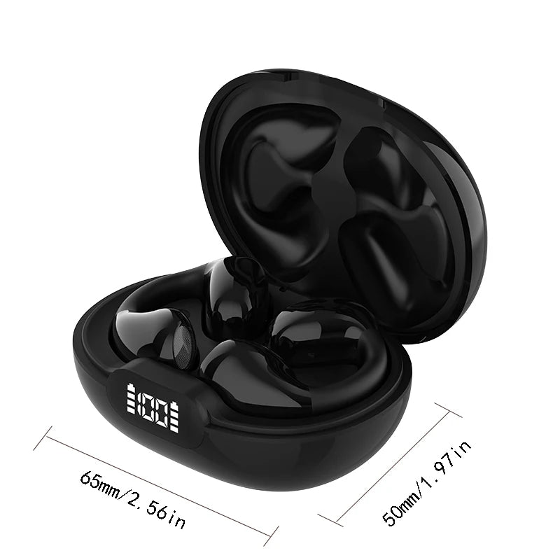 Soleeanre Portable Wireless Headphone Sports Earphone Earbud Ear Clip Design Calling HiFi Sound With Microphone