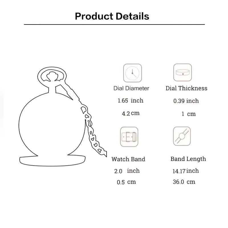 1 piece retro pocket watch, fashionable and trendy glasses pocket watch, quartz watch, cartoon watch