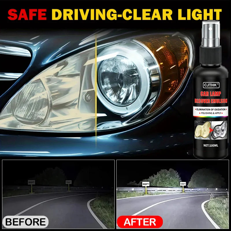 Car Headlight Restoration Polishing Kits Headlamp Scratch Remover Repair Cleaning Paste Remove Oxidation Headlight Polish Liquid