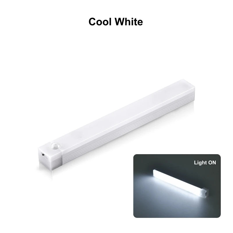 USB Type C Rechargeable Motion Sensor LED Bar Light Induction Night Light Portable for Kitchen Bedside Wardrobe Closet Aisle