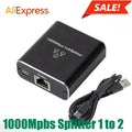 LccKaa 1000Mbps RJ45 Splitter 1 To 2/3/4 Adapter Network Splitter Cable Extender Gigabit LAN Connector for PC Laptop TV Router