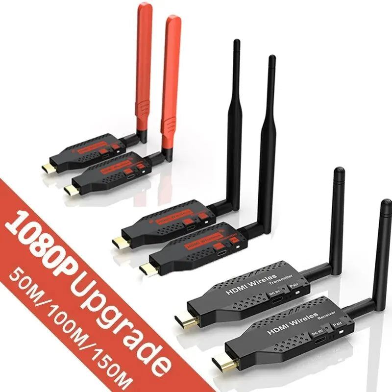 1080P 150m Wireless HDMI-Compatible 1 TX to 4 Splitter Video Transmitter Receiver for PS4 Camera Laptop PC to TV Monitor