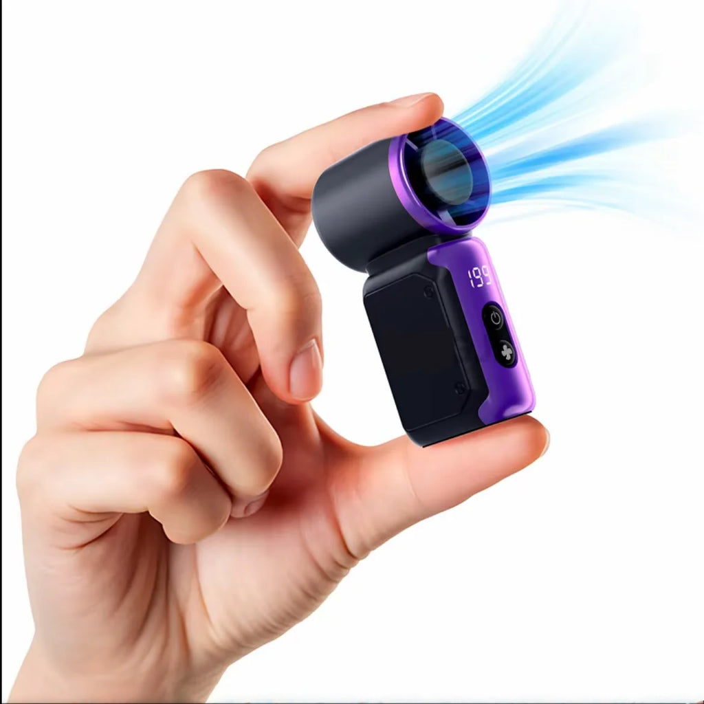 Portable silent mini bladeless electric fan, suitable for outdoor, travel, and office use, travel accessories