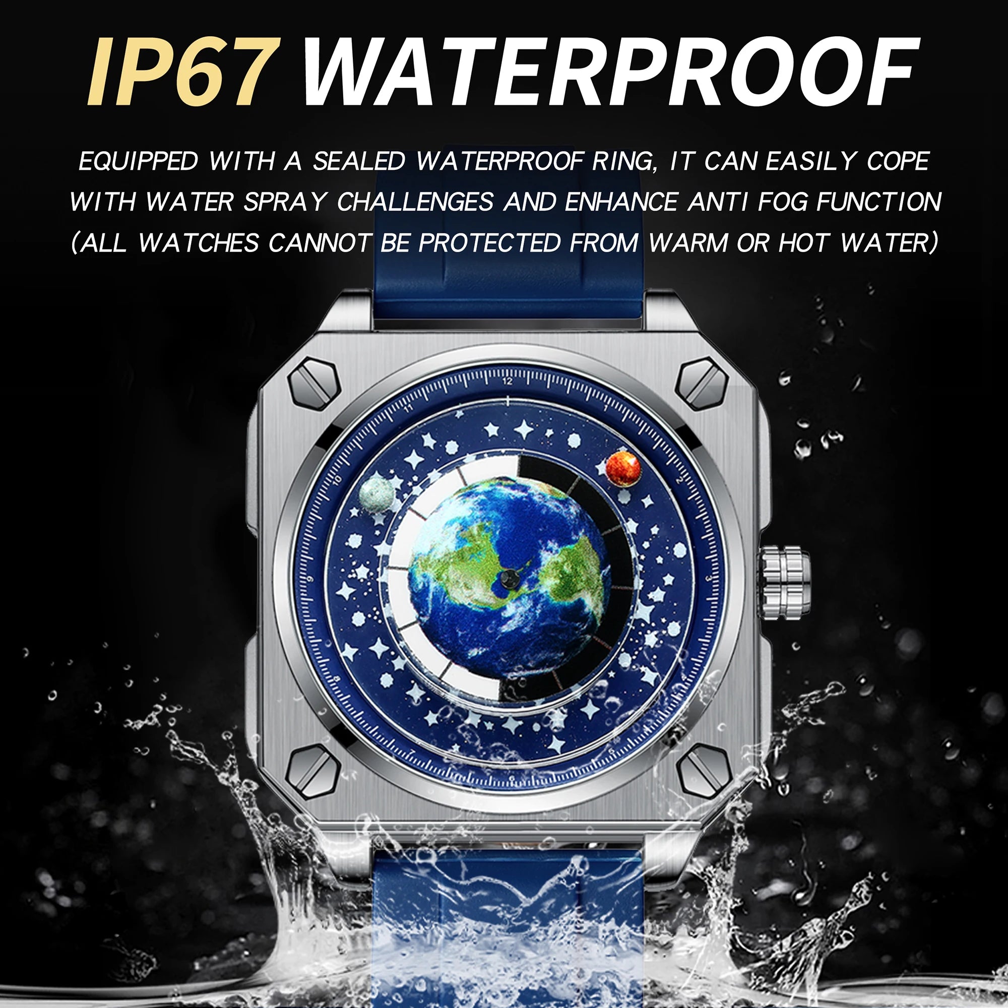 BINBOND earth&star cool quartz wristwatches for men luminous waterproof precise sports men's watch durable casual reloj