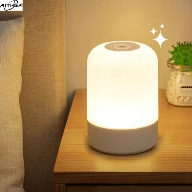 AITHEA Led Night Lights Bedside Dimmable Charging Night Lamps Bedroom Bedside Lighting Decoration Touch Led Reading Table Lamp