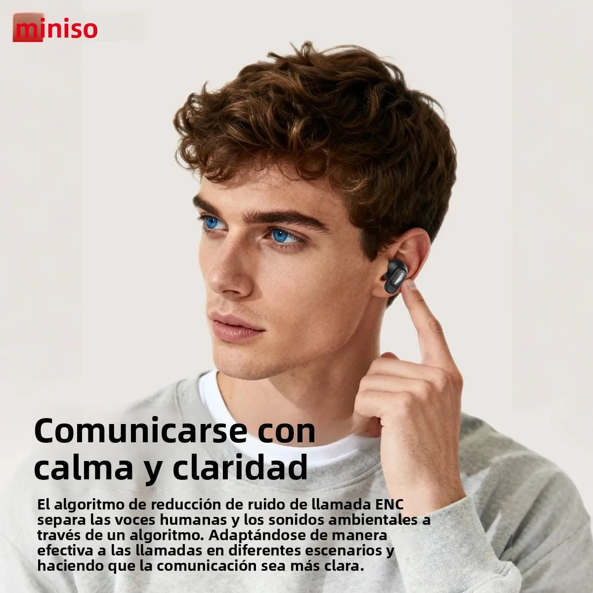 MINISO MS105 Wireless Bluetooth Headphones AI Translator Earbuds Nosie Reduction Mic TWS In-Ear Earbuds Soft