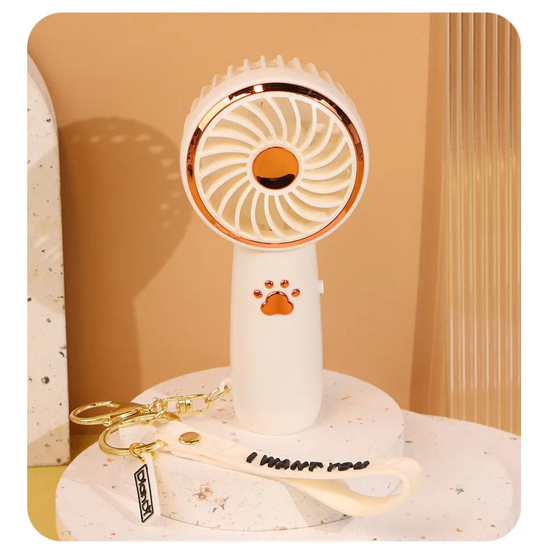 2025 Summer New Mini Mini Fan Cute Cartoon Portable Charging USB Handheld Fan Student Outdoor Fan  bladeless fan ceiling fan