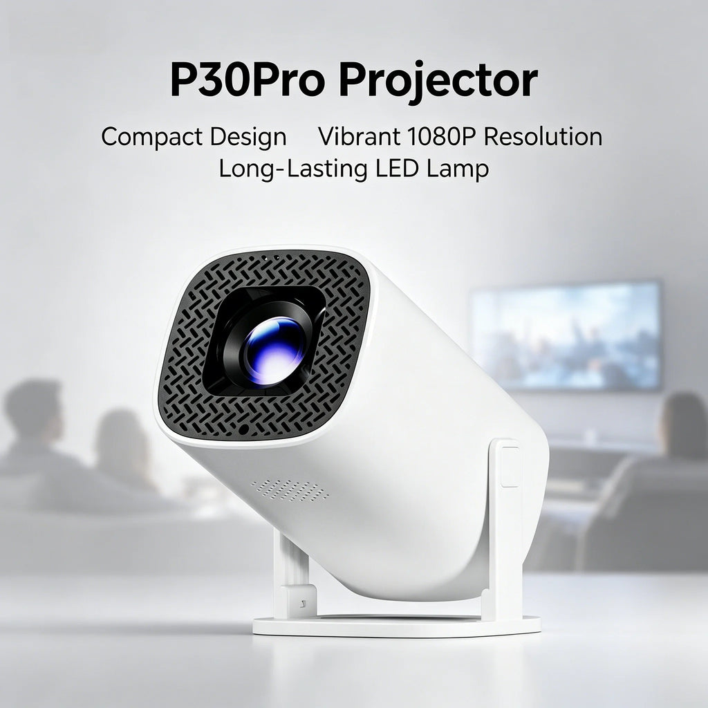 2026 P30Pro Projector 180Lumen Ultra HD 8K WiFi Bluetooth 5.0 Wired Wireless Screen Mirroring Portable Home Theater Projector