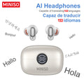 MINISO MS105 Wireless Bluetooth Headphones AI Translator Earbuds Nosie Reduction Mic TWS In-Ear Earbuds Soft