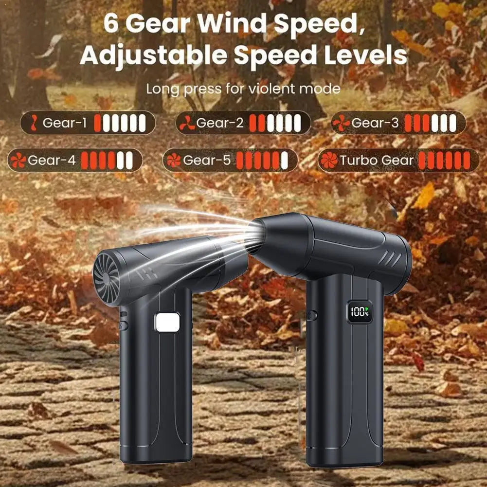 Fan Rechargeable Blower Portable Powerful Versatile Efficient Cleaning Solution Leaf Blower Wireless Powerful Air Fan