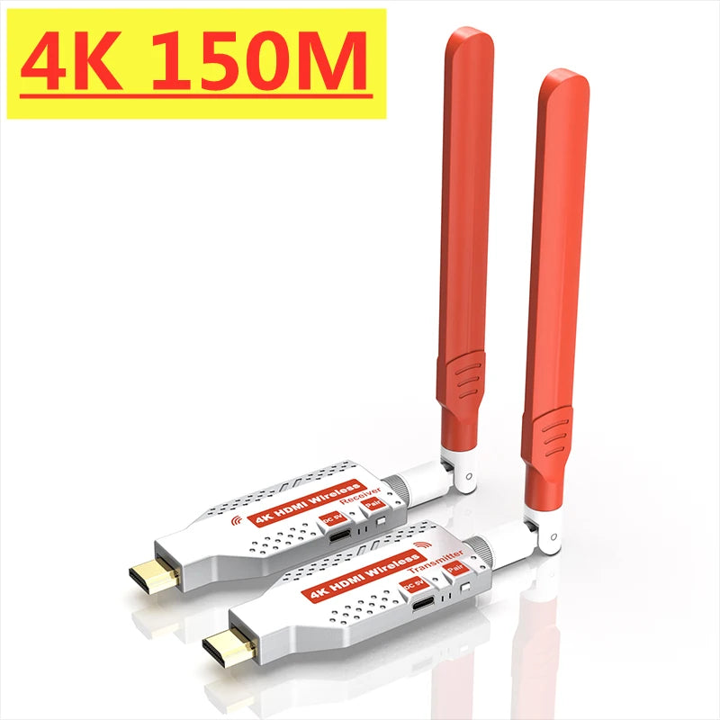 1080P 150m Wireless HDMI-Compatible 1 TX to 4 Splitter Video Transmitter Receiver for PS4 Camera Laptop PC to TV Monitor