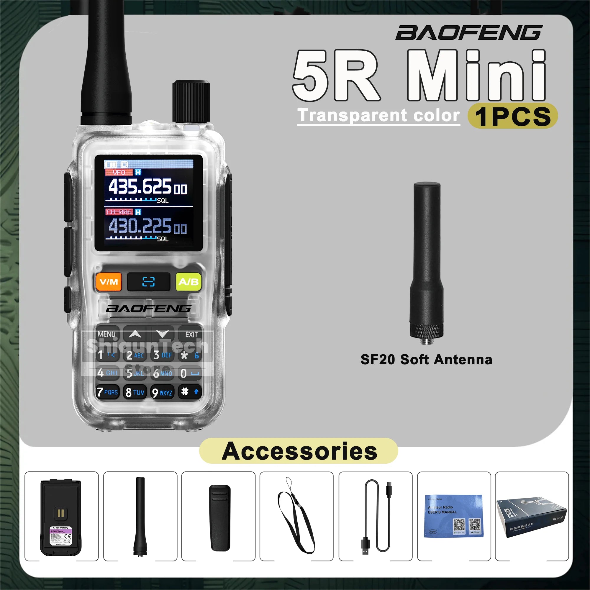 Baofeng UV 5R Mini Walkie Talkie Air Band UHF/VHF Dual Watch Dual PTT Bluetooth Programming Type-C Camping Ham Radio Upgrade 5R