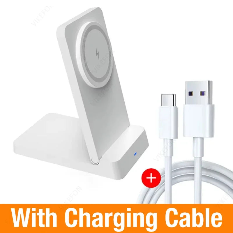 Foldable Magnetic Wireless Charging Stand Auto Adsorption Anti-slip for Desktop Office Home Travel for iPhone17 16 15 14 Charger
