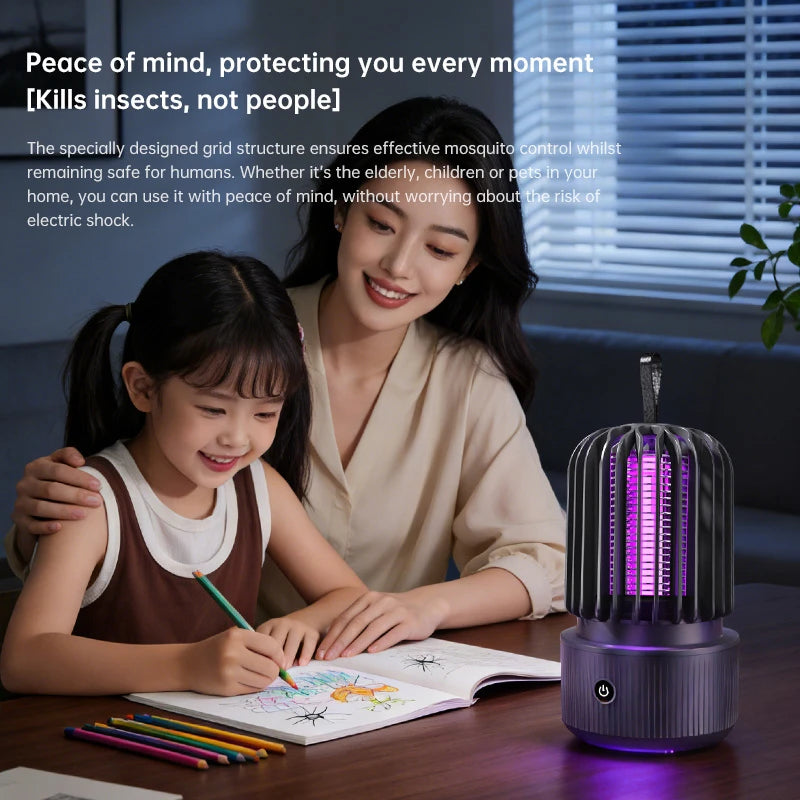 Xiaomi Mosquito Killer Lamp Blue UV Light Attract Electric Shock 2-in-1 Bug Zapper 1200mAh Rechargeable For Patio Travel New
