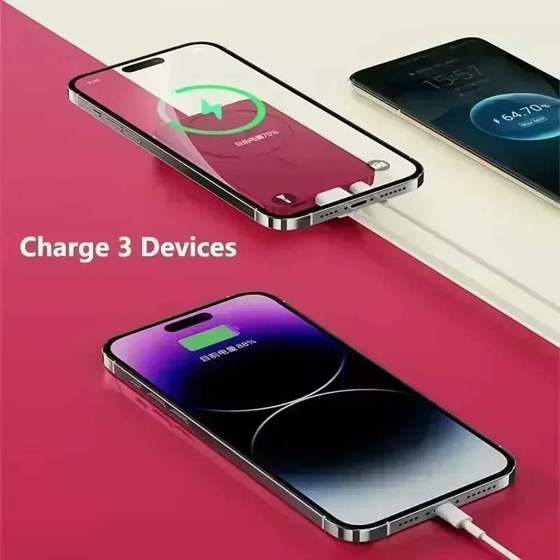 Lenovo Magnetic Wireless Power Bank 500000mAh PD22.5W Large Capacity Fast Charging External Battery For iPhone Huawei Samsung