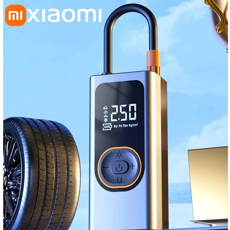 Xiaomi Wireless Car Air Pump Quick Charging Intelligent Digital Tire Pressure With LED Emergency Light Cars Motorcycles Bicycles