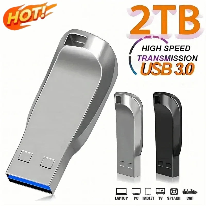 Flash Drive 2TB USB 3.0 Mini High Speed Metal Pendrive 1TB 512GB Stick Portable Drive Waterproof Memoria Storage U Disk 2026