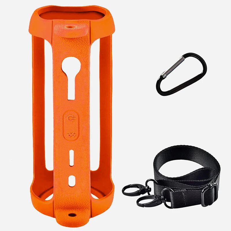 ZOPRORE Silicone Sling Speaker Case Cover for JBL Flip 6 Portable Soft Protective Case for JBL Flip6 Wireless Bluetooth Speaker