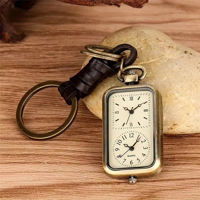 Silver Bronze Retro Bike Bicycle Design Pocket Key Ring Clip Clasp Bag Watch Quartz Watch Metal Deco Watches