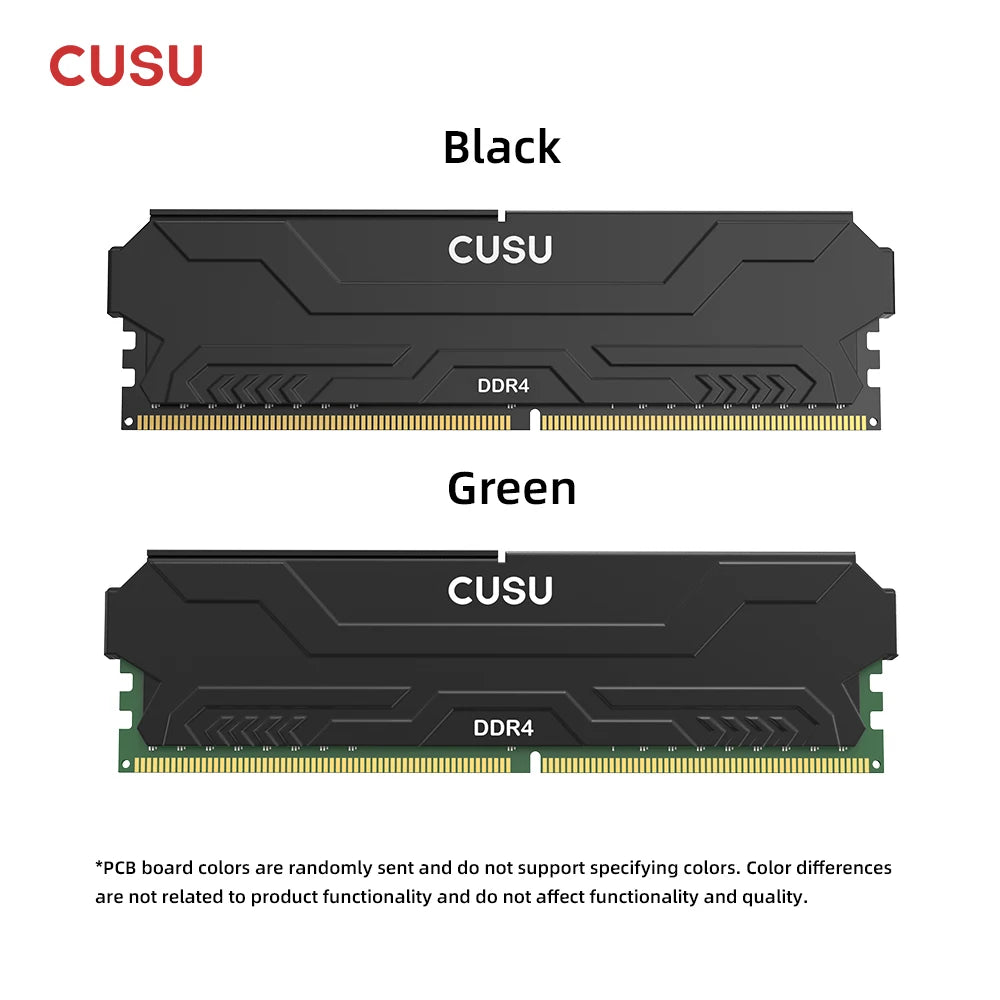 CUSU Memoria Ram DDR4 8gb 16gb 3200mhz 3600mhz DDR4 Desktop Memory 288pin Udimm XMP2.0 Heatsink for Motherboard