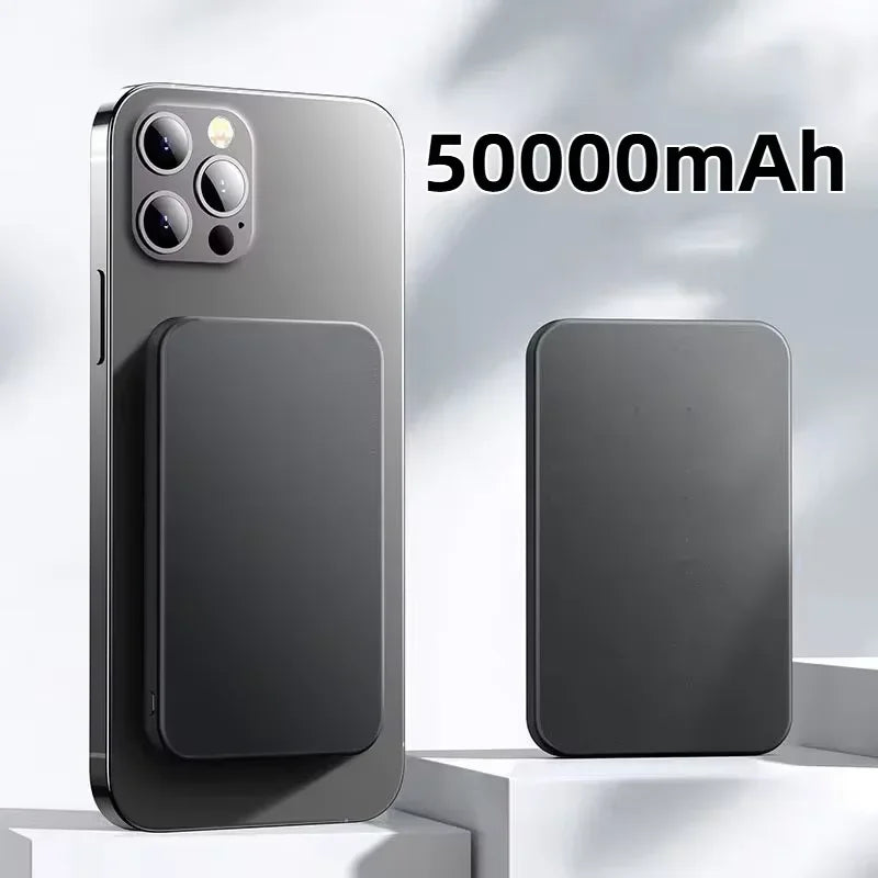 50000mAh Wireless Magnetic Power Bank PD 22.5W Fast Charging Portable External Spare Battery Pack for Magsafe For iPhone Samsung