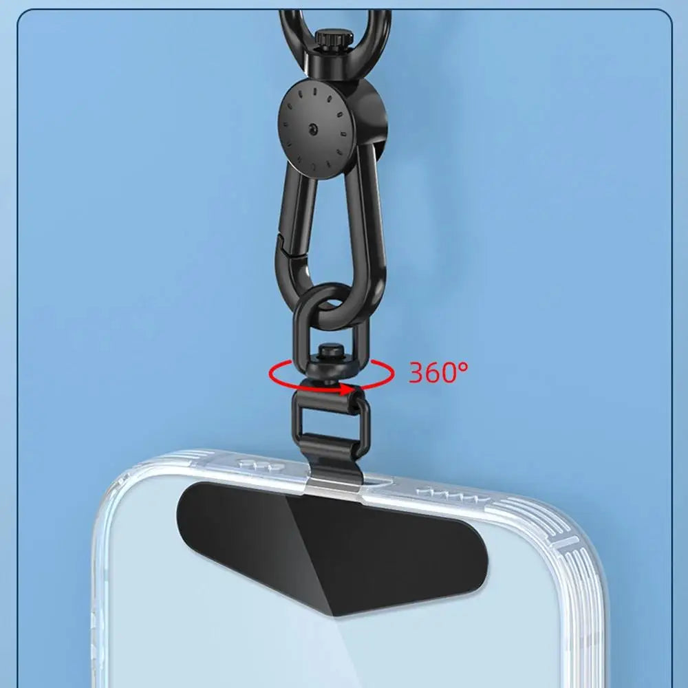 1-4Pcs New Upgrated 360 Rotatable Stainless Steel Phone Tether Metal Patch Gasket PLR Cellphone Lanyard Safety Connecter Piece