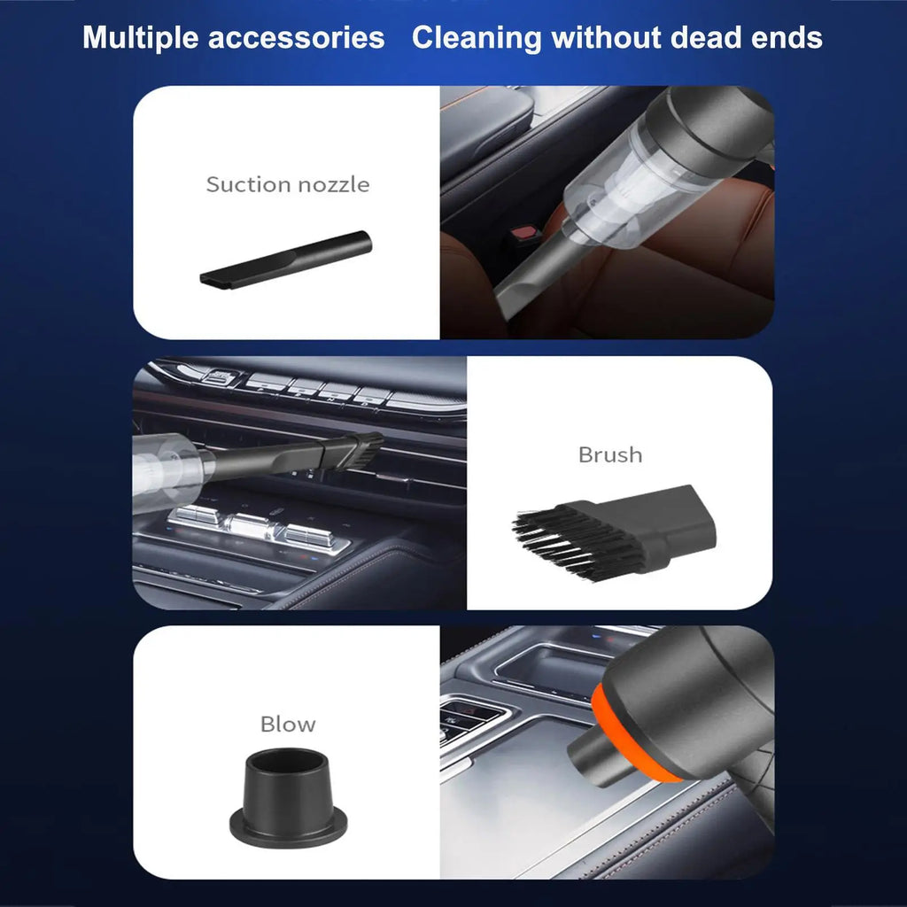 6000pa Wireless Mini Car Vacuum Cleaner, Duall Purpose Pet Hair Dryer With Suction And Blowing Function,Vacuum Carpet Cleaner