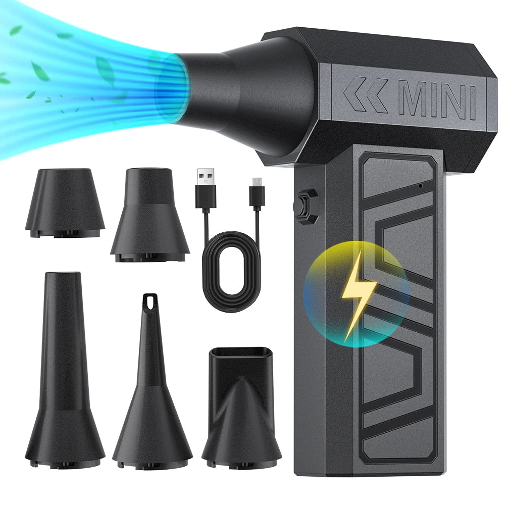 Violent Fan 2025 New Car Fan Cleaning Jet Blower Tools Electric Air Duster Portable Type-C Charging Turbo Fan Blowing Snow