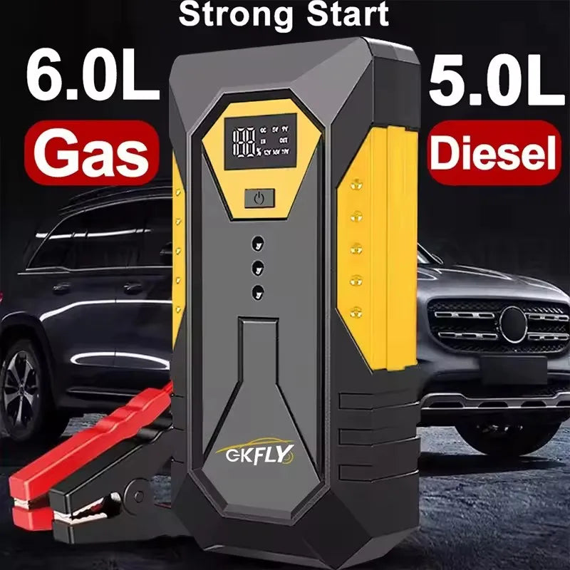GKFLY 2000A 3000A 4000A Car Jump Starter Big Power Bank Car Battery Booster 12V Car Starting Device for Petrol  6.0L Diesel 5.0L