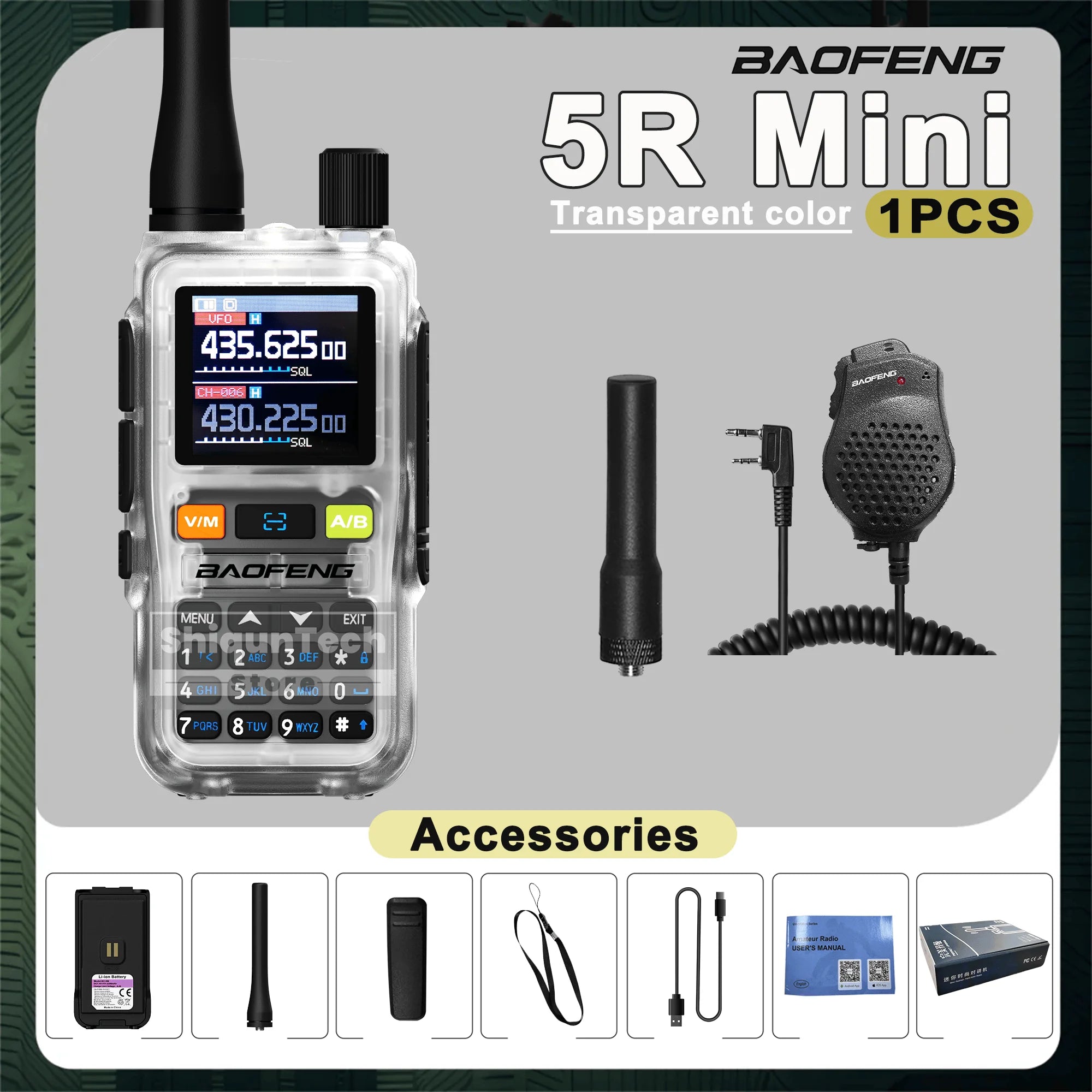 Baofeng UV 5R Mini Walkie Talkie Air Band UHF/VHF Dual Watch Dual PTT Bluetooth Programming Type-C Camping Ham Radio Upgrade 5R