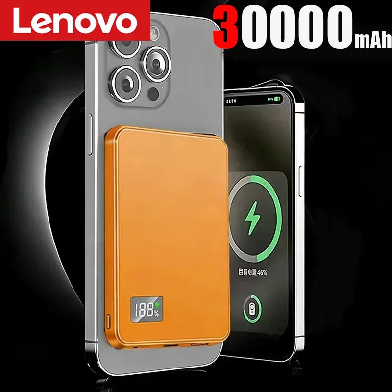 Lenovo Large Capacity Magnetic Power Bank  20W Wireless Fast Portable Charger for Magsafe Powerbank for iPhone Samsung 2026 New