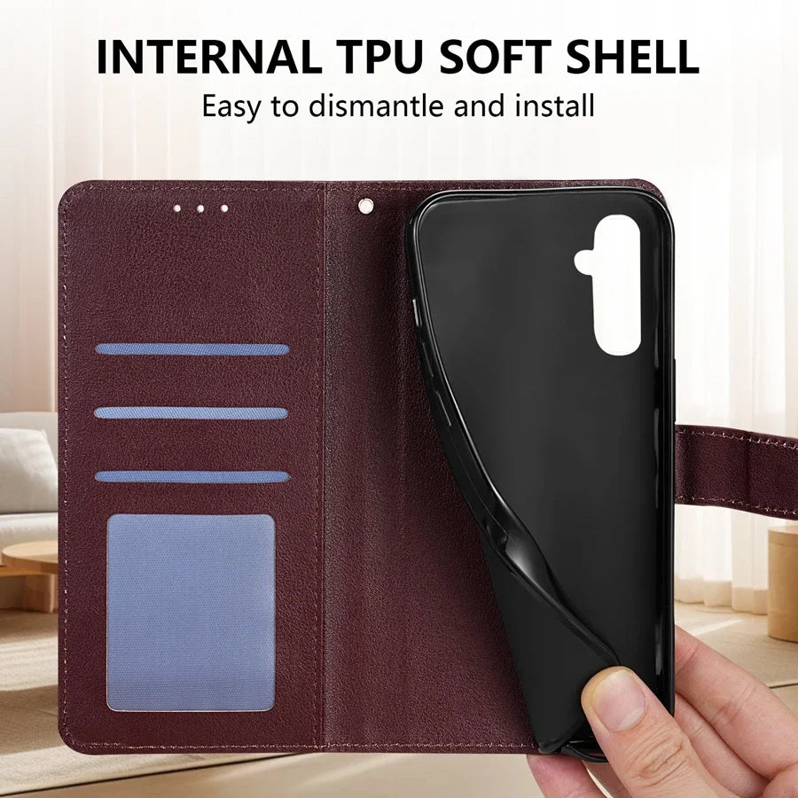 Wallet Flip Leather Case For For Samsung Galaxy A05s A06 A07 A12 A13 A14 A15 A16 A17 A24 A26 A34 A35 A36 A52 A53 A54 A55 A56