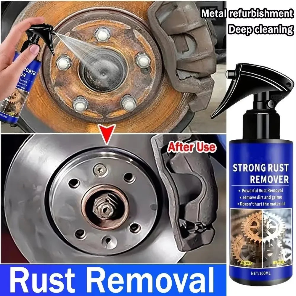 Car Rust Remover Auto Exhaust Pipe Rust Derusting Spray Quickly Car Wheel Hub Care Clean Metal Iron Prowder Stain Removal Agent