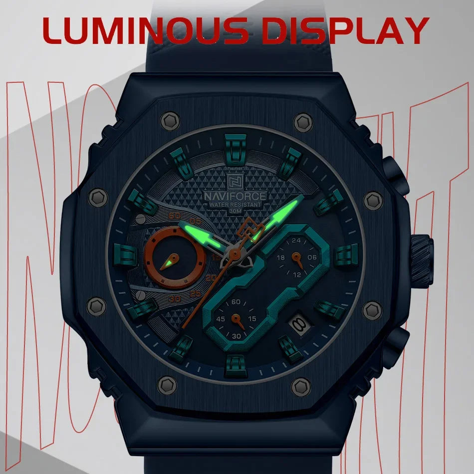 Top Brand NAVIFORCE Women Watches Waterproof Luxury Luminous Lover Clock Sport Chronograph Quatz Wristwatches Relogio Feminino