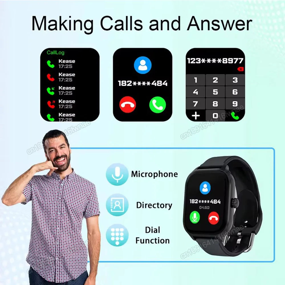 New Outdoor Military GPS Smart Watch Men Waterproof Multiple Sport Mode Fitness HD Bluetooth Calls Smartwatch Men Women Bracelet