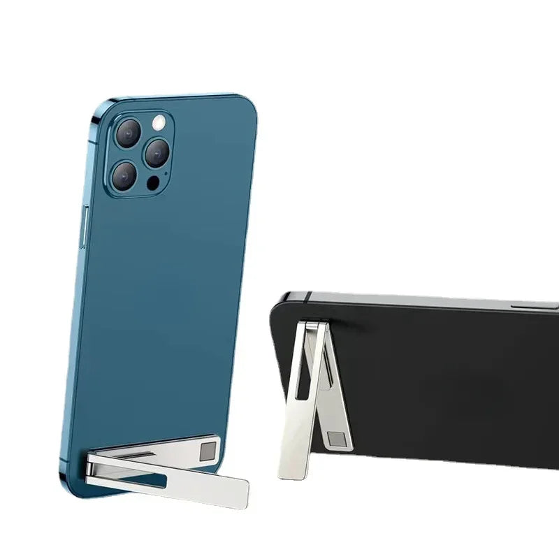 Magnetic Ultra Thin Foldable Mobile Phone Holder Bracket Metal Alloy Desktop Cell Phone Stands Universal Phone Support Kickstand