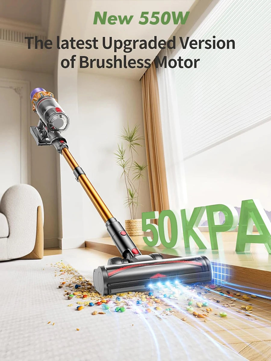 Armo V18 Handheld Vacuum Cleaner 50kPa 550W Power 6 in 1 Cordless Vacuum Cleaner Smart Home LED Display Handheld Sweepe Machine