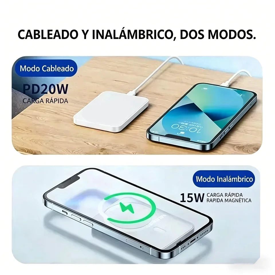 50000mAh Wireless Magnetic Power Bank Charger Fast Charging Portable Charger External Spare Battery For Apple iPhone Android